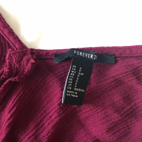 F21 Maroon Crop Top - Picture 5 of 5